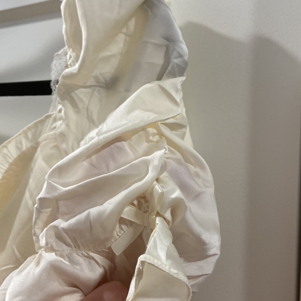 Vintage inspired ivory nightgown ruffles and lace Romantic Design Studio Xl NWT - Picture 4 of 10